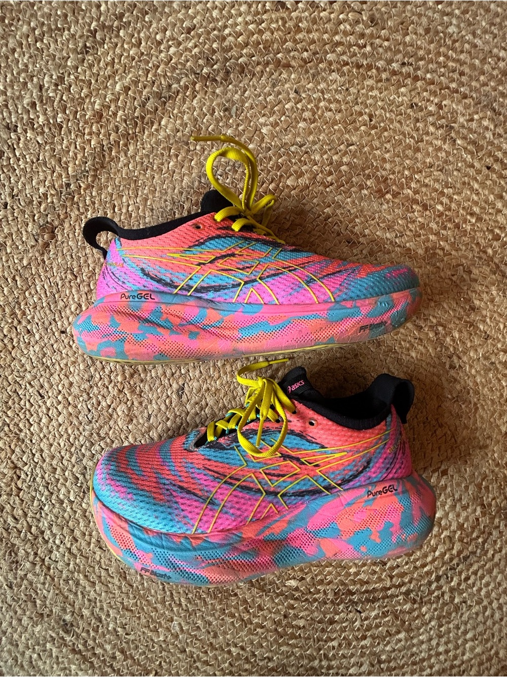 ASICS Gel-Nimbus 25 Color Injection Aquarium Pink Yellow 7.5